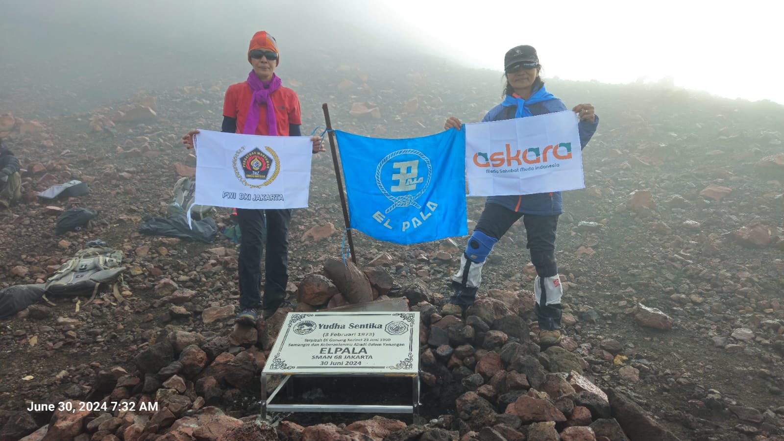 Dua Anggota PWI Jaya Menelusuri Jejak Yudha Sentika di Gunung Kerinci 1