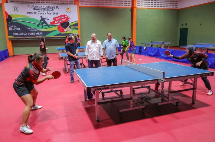 LaNyalla Pacu Semangat Atlet Tenis Meja Jatim untuk PON Aceh-Sumut 10