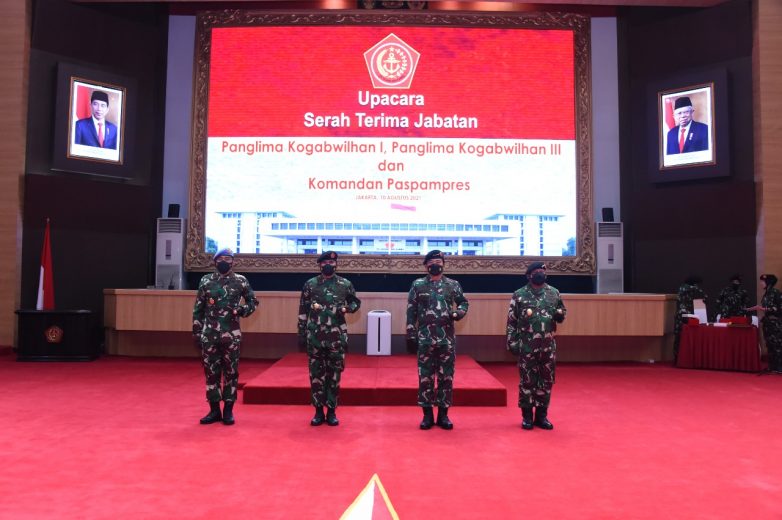 Panglima TNI Pimpin Sertijab Pangkogabwilhan I dan III serta Danpaspampres 8