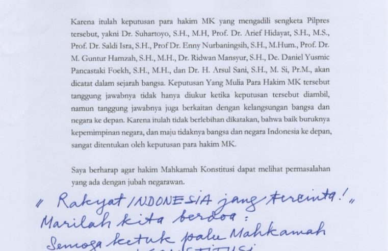 Ini dia Isi Surat Amicus Curiae Megawati Soekarnoputri untuk MK